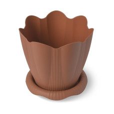 Горшок "Эдельвейс" 0,65л Д=12см с поддоном