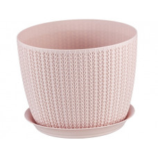 Кашпо ВЯЗАНИЕ D180мм с поддоном 2,8л