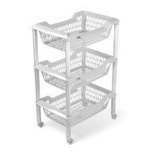 Этажерка универсальная "Джета" 3 корзины на колесиках