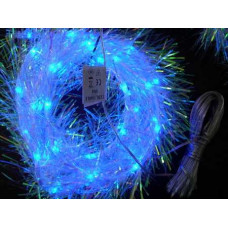 Эл. гирлянда 90 синих ламп LED+лазерная мишура 10м