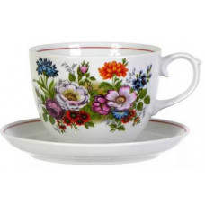 Чайная пара Подарочная 500 см3 "Букет цветов"