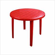 Стол круглый (900х900х750)(красный)(уп.1)
