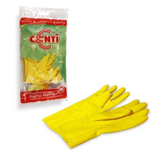 Перчатки резиновые CENTI универсальные M